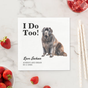 Servilleta De Papel ¡Yo también! Perro mascota de Terranova
