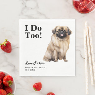 Servilleta De Papel ¡Yo también! Perro pequinés bodas mascota