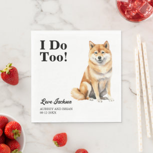 Servilleta De Papel ¡Yo también! Perro Shiba Inu boda mascota