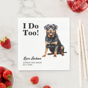 Servilleta De Papel ¡Yo también! Rottweiler perro boda mascota