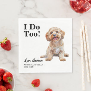 Servilleta De Papel ¡Yo también! Servilletas de perro Cockapoo con fot