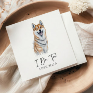 Servilleta De Papel ¡Yo También! Shiba Inu Mascota Boda