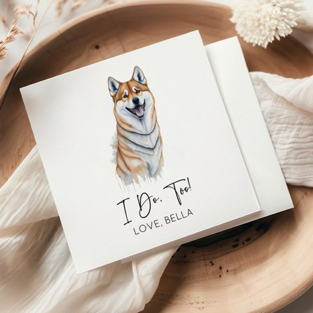 Servilleta De Papel ¡Yo También! Shiba Inu Mascota Boda (Subido por el creador)