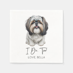 Servilleta De Papel ¡Yo También! Shih Tzu Mascota Boda