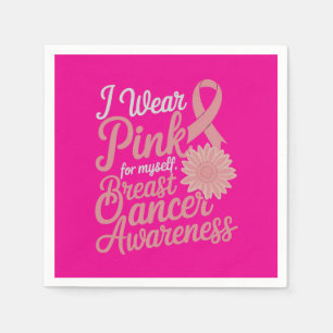 Servilleta De Papel Yo uso rosa para mí - Conciencia sobre el cáncer d