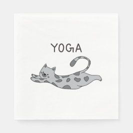 Servilleta De Papel Yoga Cat