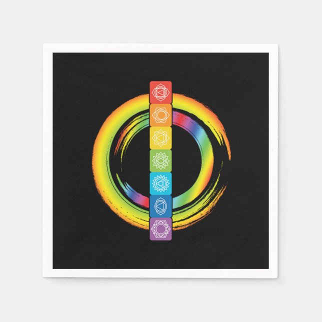 Servilleta De Papel Yoga Chakra Meditation Meditate Inner Peace Gift (Anverso)