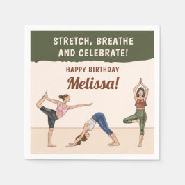 Servilleta De Papel Yoga Girls In Yoga Poses Boho Yoga Birthday Party