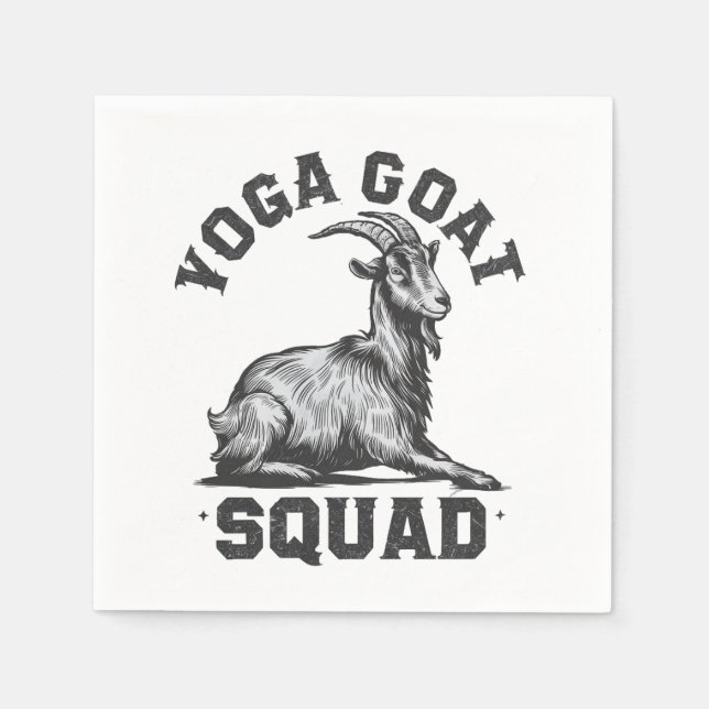 Servilleta De Papel Yoga Goat Squad Funny Goat Meditation Lover (Anverso)