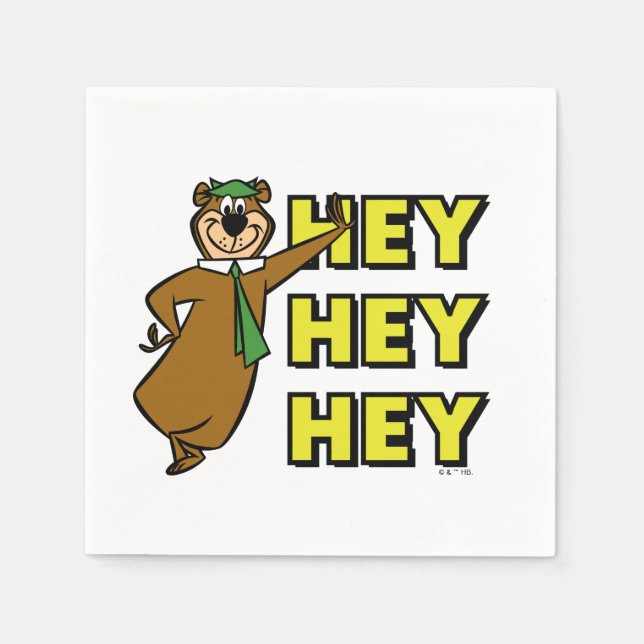 Servilleta De Papel Yogi Bear Hey Hey (Anverso)