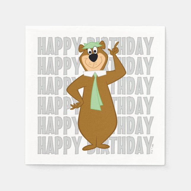 Servilleta De Papel Yogi "Más Inteligente Que El Oso Medio" (Anverso)