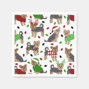 Servilleta De Papel Yorkie Navidades Yorkshire Terrier Dog