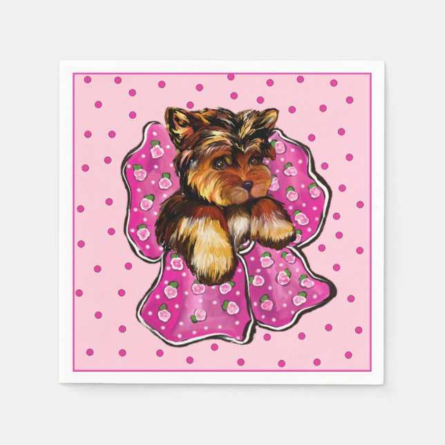 Servilleta De Papel Yorkie Poo (Anverso)