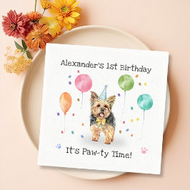 Servilleta De Papel Yorkshire Lets Dog Birthday Party