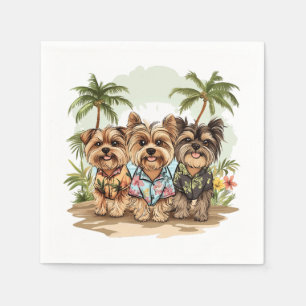 Servilleta De Papel Yorkshire Terrier Perro a Camisetas hawaianos