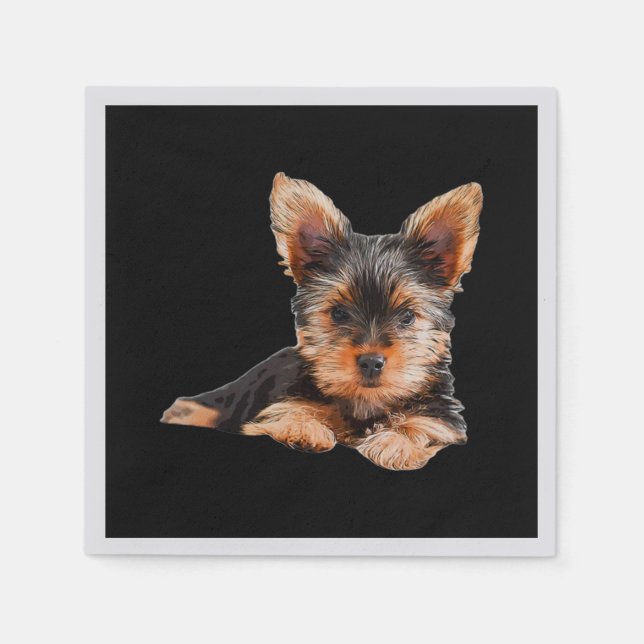 Servilleta De Papel Yorkshire terrier Yorkie Puppy Dog (Anverso)