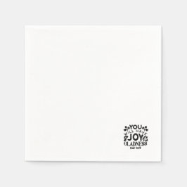 Servilleta De Papel You Will Have Joy and Gladness Inspirational Quote