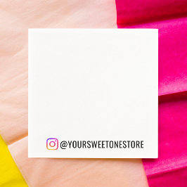 Servilleta De Papel Your Instagram Name Social Media Icon Branded