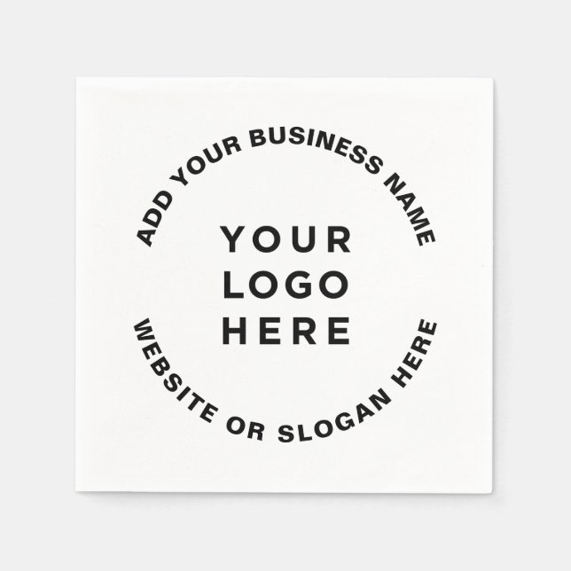Servilleta De Papel Your Logo and Text Simple Professional (Anverso)