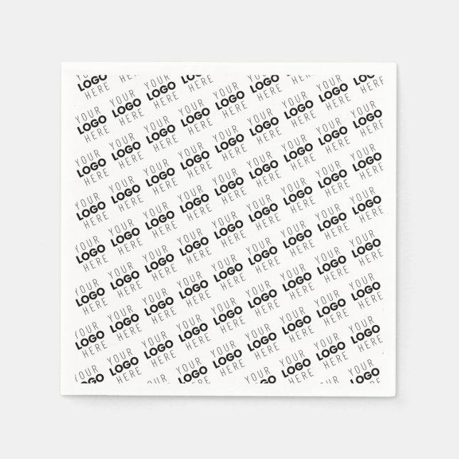 Servilleta De Papel Your Logo Simple Repeating Diagonal Pattern (Anverso)