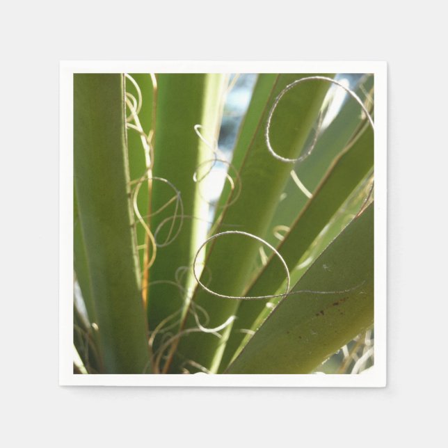 Servilleta De Papel Yucca deja fotografía verde de la naturaleza (Anverso)