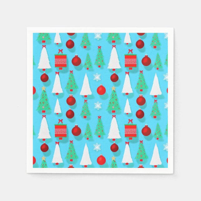 Servilleta De Papel Yuletide Blue Napkin (Anverso)