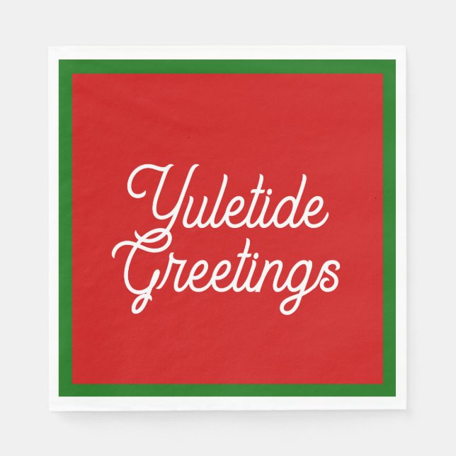 Servilleta De Papel Yuletide Greetings Napkins (Anverso)