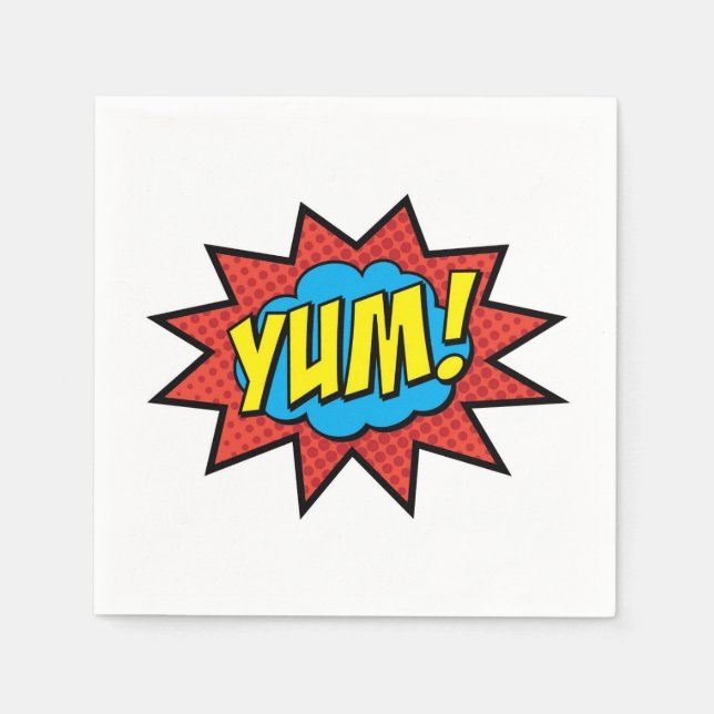 Servilleta De Papel YUM Cocktail Napkin Red (Anverso)