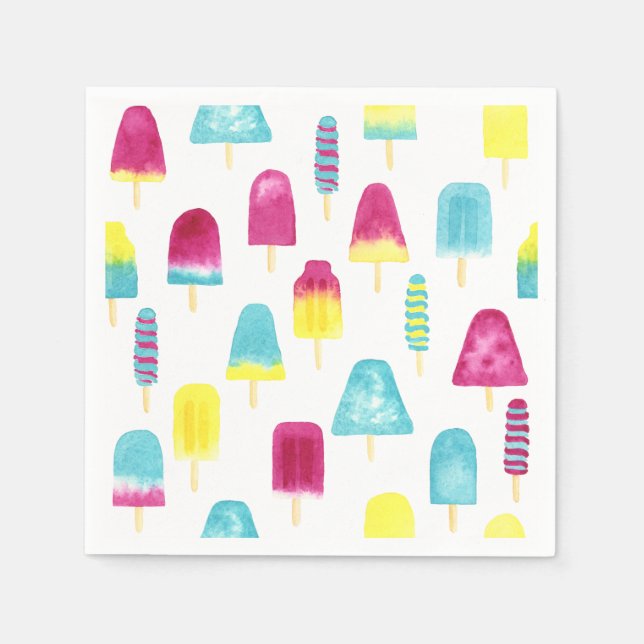 Servilleta De Papel Yummy Popsicles (Anverso)