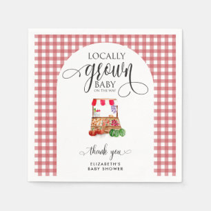 Servilleta De Papel Zanahorias a cuadros para baby shower de productos