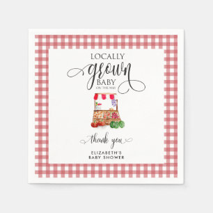 Servilleta De Papel Zanahorias a cuadros para baby shower de productos