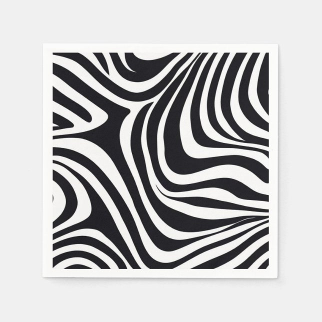 Servilleta De Papel Zany Zebra Zest (Anverso)
