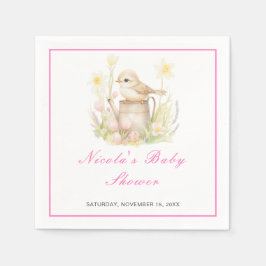 Servilleta De Papel Zapatilla de pájaros de primavera puede Baby Showe