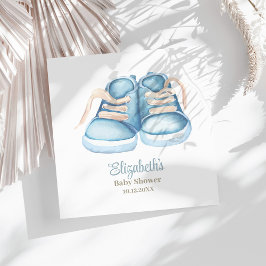 Servilleta De Papel Zapatos azules Baby Shower Napkins