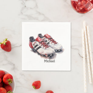 Servilleta De Papel Zapatos de entrenador de jugador de fútbol nombre