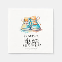 Zapatos para bebés | Blue Boy Baby Shower Napkins