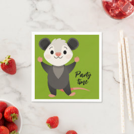 Servilleta De Papel Zarigüeya Adorable “Hora de Fiesta”