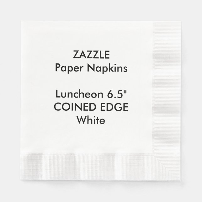 Servilleta De Papel ZAZZLE Personalizado BLANCO Cocina de Papel Lunche (Anverso)