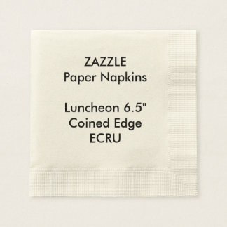 Servilleta De Papel ZAZZLE Personalizado ECRU Cocina servilletas de pa
