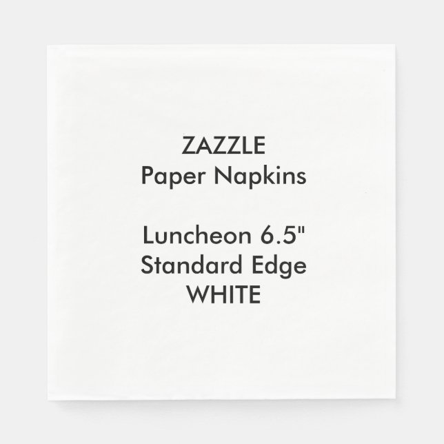 Servilleta De Papel ZAZZLE Personalizado Gran BLANCO Papel Luncheon (Anverso)