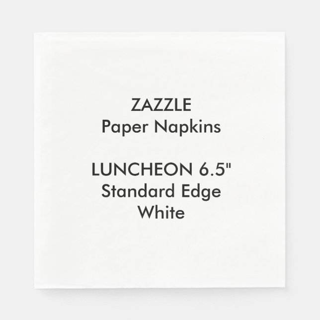 Servilleta De Papel ZAZZLE Personalizado Gran BLANCO Papel Luncheon (Anverso)