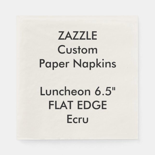 Servilleta De Papel Zazzle Personalizado Plain Edge Ropa de papel de a (Anverso)