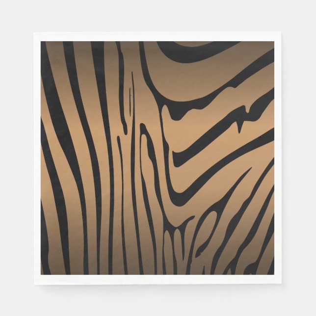 Servilleta De Papel Zebra Brown (Anverso)