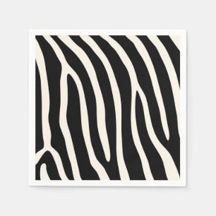 Servilleta De Papel Zebra de animales exóticos rayas en negro