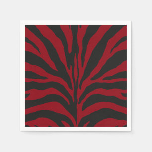 Servilleta De Papel Zebra roja