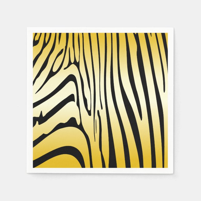 Servilleta De Papel Zebra Zebra Yellow (Anverso)