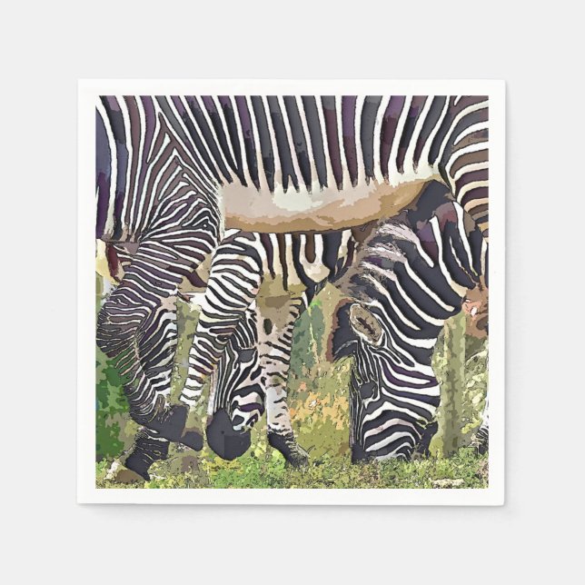 SERVILLETA DE PAPEL ZEBRAS (Anverso)