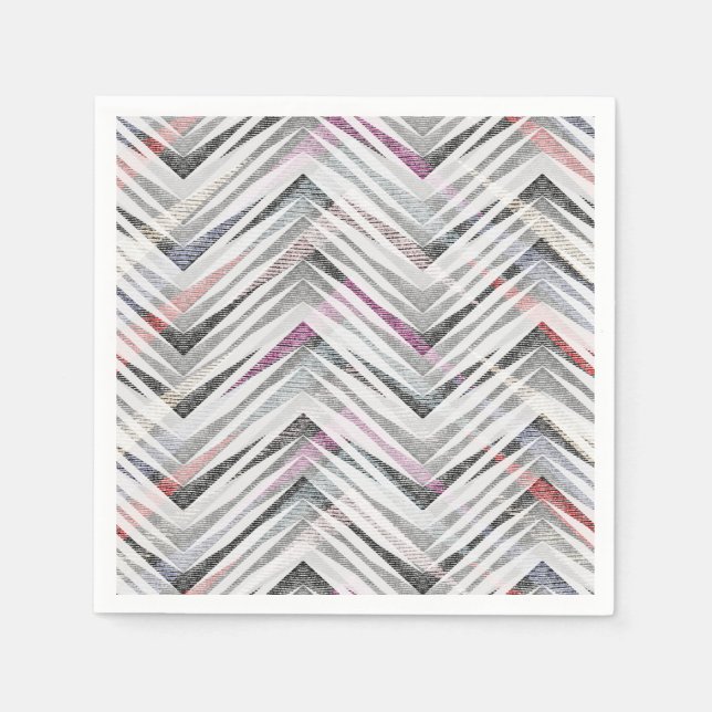 Servilleta De Papel Zigzag con textura gris (Anverso)