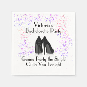 Servilleta De Papel Zipper Heels Bachelorette Party Napkins