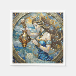 Servilleta De Papel Zodiac - Aquarius El Aguador
